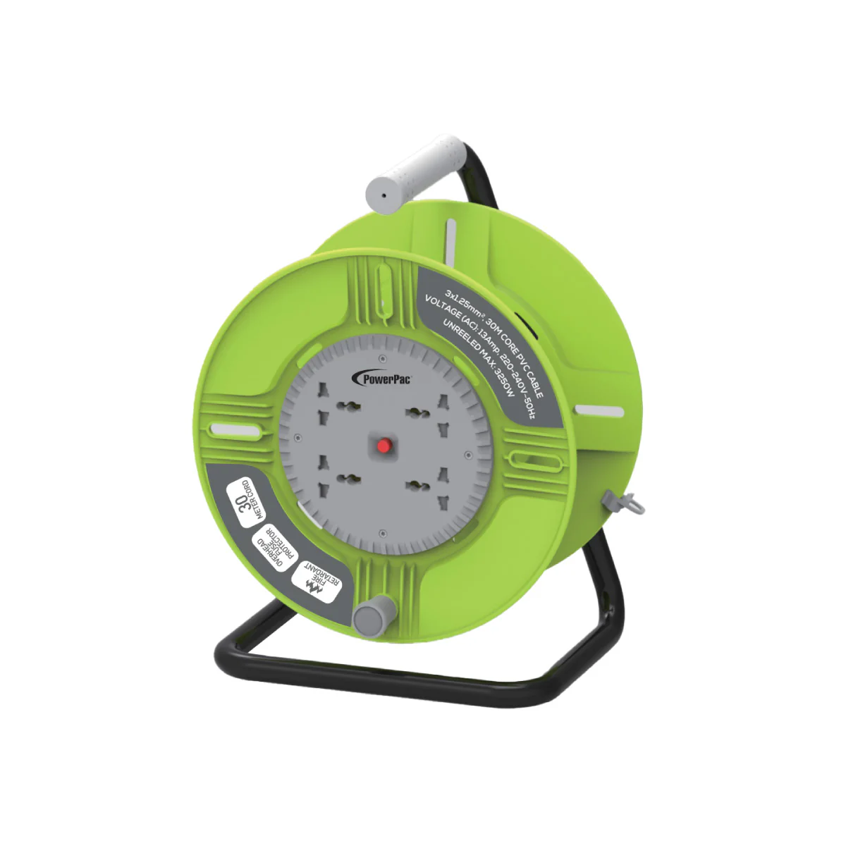 Cable Reel 50M Portable Cable Reel, Extension Socket, Power Reel, Power Cord (PP850) - Yuha Electric