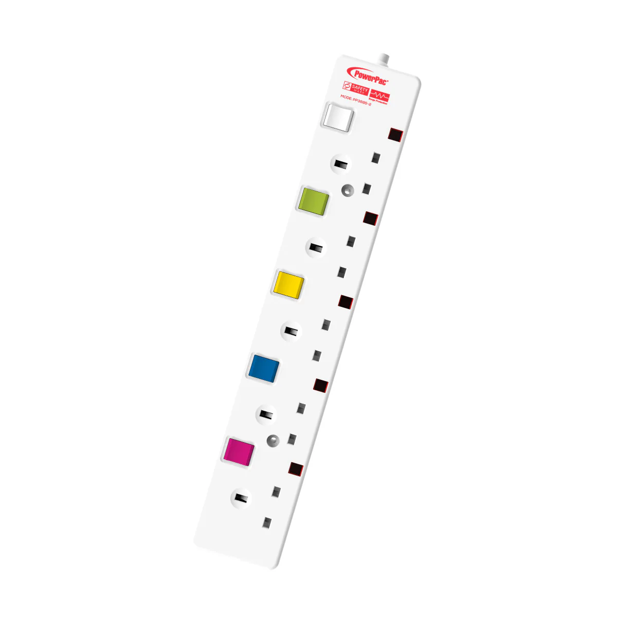 Extension Cord, Extension Socket, Power Cord, Power Extension 2 Metre 5 way (PP3885-2) - Yuha Electric
