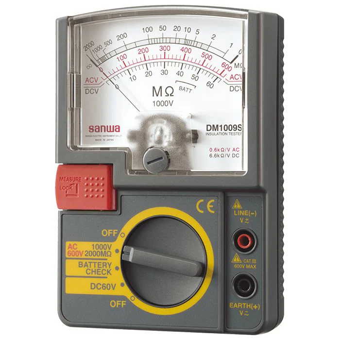 DM1009S | 1000V Analog Insulation Tester / Portable Insulation Resistance Meter - Yuha Electric